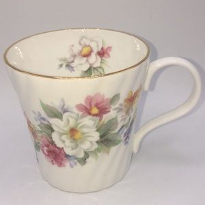 Royal Castle Pink White Purple Floral Fine Bone China Mug Staffordshire England